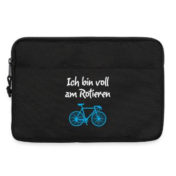 Roue Rotation Vélo Environnement Cool Dictons Humour - Sacoche pour ordinateur portable 13 pouces - noir - Devant
