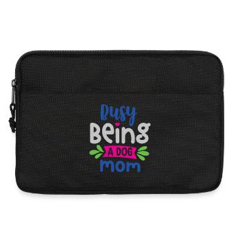 Busy Being a Dog Mom - Laptop bag 13" - black - Front