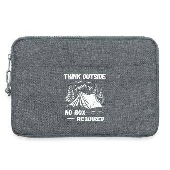 Camping, Hiking, Forest - Think Outside - Laptop bag 13" - heather grey - Front