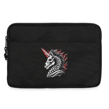 Flammendes Skelettross - Laptoptasche 13" - Schwarz - Vorne