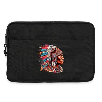 Amerikanisch Indianer Amerikanische Rote Haut - Laptoptasche 13" - Schwarz - Vorne