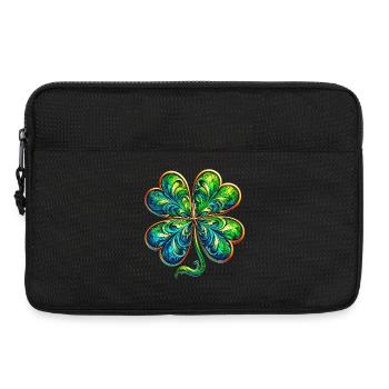 Trèfle à quatre feuilles - Sacoche pour ordinateur portable 13 pouces - noir - Devant