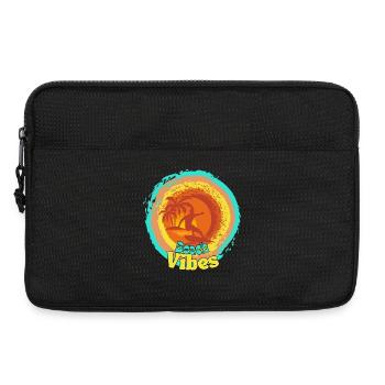 Beach Surfing Sunset Design - Laptop bag 13" - black - Front