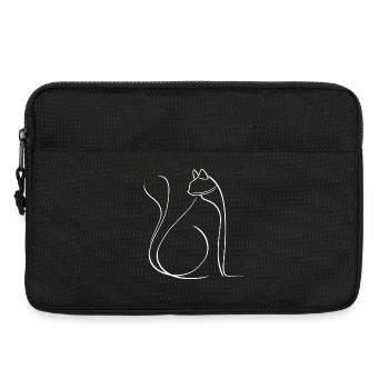Katze - Laptoptasche 13" - Schwarz - Vorne