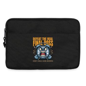 Defeat the real every morning - Laptop bag 13" - black - Front