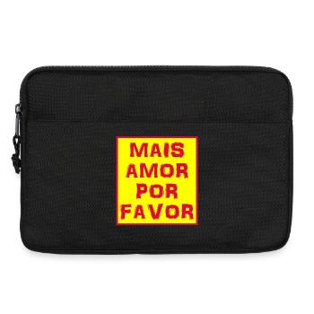 T-shirt mais amor por favor t-shirt - Laptoptasche 13" - Schwarz - Vorne