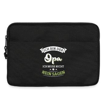 Ich bin der Opa ich muss nicht nein sagen - Laptoptasche 13" - Schwarz - Vorne