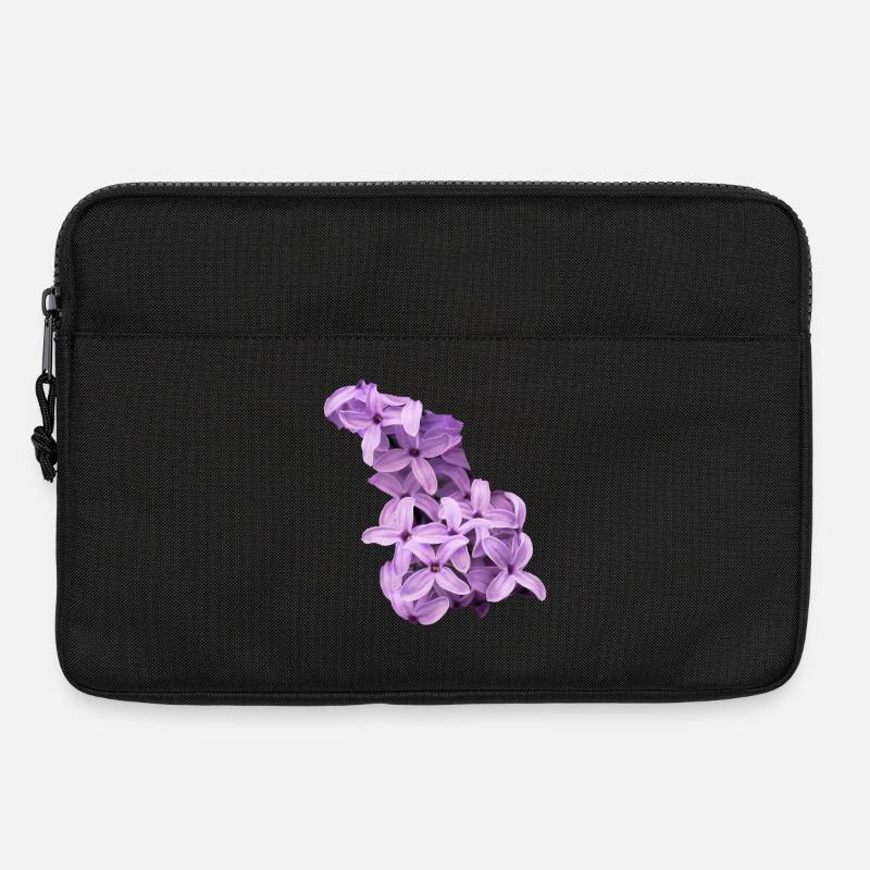 Fliederblütencluster - Laptoptasche 13" - Schwarz