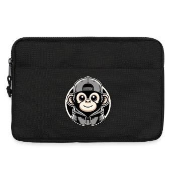 Casquette à capuche Monkey Round - Sacoche pour ordinateur portable 13 pouces - noir - Devant