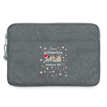 Schwäbisch Hall Noël, Dessin Allemagne - Sacoche pour ordinateur portable 13 pouces - gris chiné - Devant