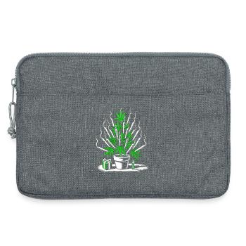 Joint Weed Tree – Creative Cannabis Holiday Design - Laptop bag 13" - heather grey - Front