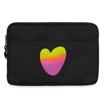 Coeur Aquarelle Symbole Amour Peinture Amour Mariage - Sacoche pour ordinateur portable 13 pouces - noir - Devant