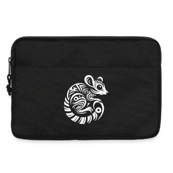 Lémurien tribal - Sacoche pour ordinateur portable 13 pouces - noir - Devant