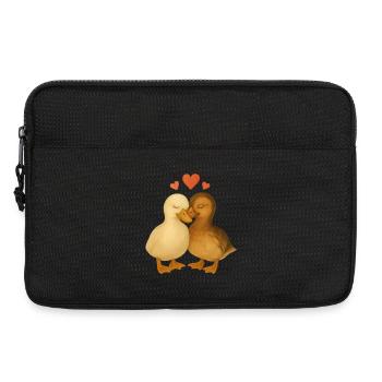 Canard bon, amour bon – canards câlins - Sacoche pour ordinateur portable 13 pouces - noir - Devant
