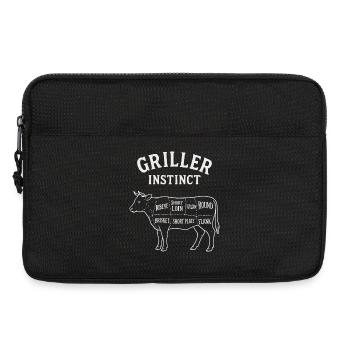 Griller Instinct – BBQ-Shirt für echte Grillfans - Laptoptasche 13" - Schwarz - Vorne