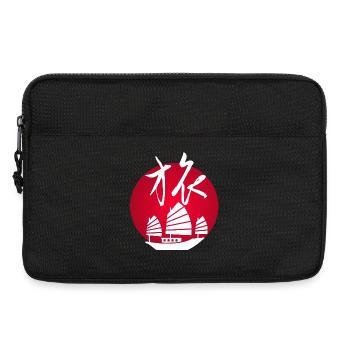 Journey to Asia and the red (white) sun - Laptop bag 13" - black - Front