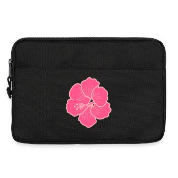 Fleur d’hibiscus – Y2K rose style néon rétro - Sacoche pour ordinateur portable 13 pouces - noir - Devant