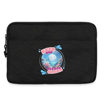 Halten Sie den Ozean sauber - Laptoptasche 13" - Schwarz - Vorne