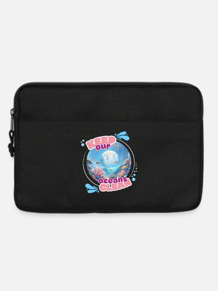 Halten Sie den Ozean sauber - Laptoptasche 13" - Schwarz
