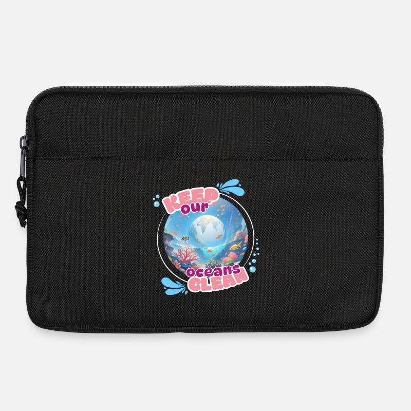 Halten Sie den Ozean sauber - Laptoptasche 13" - Schwarz
