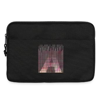 Abstrakte Geometrie Letter A, Name, der Bu in Pink - Laptoptasche 13" - Schwarz - Vorne