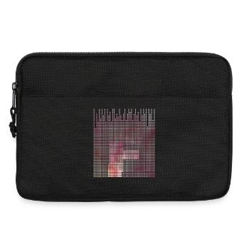 Abstrakte rosa Letter F-Illustration - Laptoptasche 13" - Schwarz - Vorne