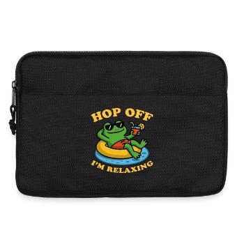 Relaxing Frog - Hop Off I'm relaxing - Laptop bag 13" - black - Front