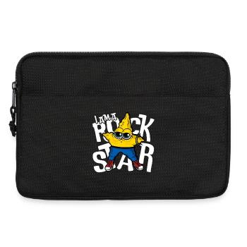 Funny Rock star Cartoon Star – Cool Music Lover - Laptop bag 13" - black - Front