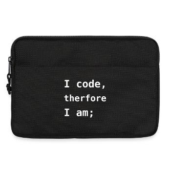 Ich programmiere, also bin ich - Laptoptasche 13" - Schwarz - Vorne