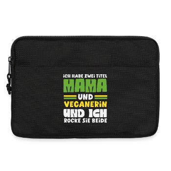 Attention Je suis végétalien Drôle Cadeau végétalien - Sacoche pour ordinateur portable 13 pouces - noir - Devant