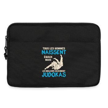 les meilleurs deviennent judokas cadeau judo - Sacoche pour ordinateur portable 13 pouces - noir - Devant