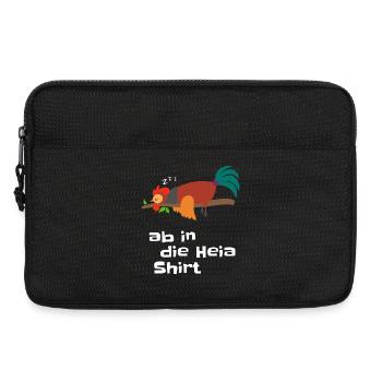 Coq qui aboie sur une branche - Sacoche pour ordinateur portable 13 pouces - noir - Devant