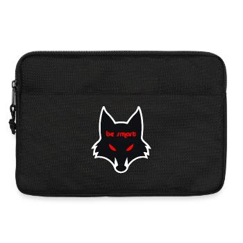Dark wolf graphic with a message - Laptop bag 13" - black - Front