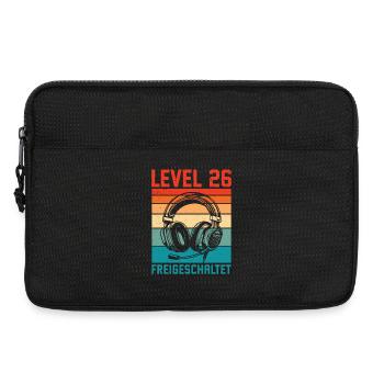 26th Birthday Men Gamer Level 26 Unlocked - Laptop bag 13" - black - Front