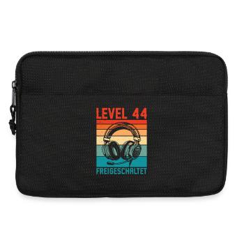 44. Geburtstag Männer Gamer Level 44 Unlocked - Laptoptasche 13" - Schwarz - Vorne