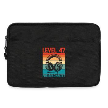 47th Birthday Men Gamer Level 47 Unlocked - Laptop bag 13" - black - Front
