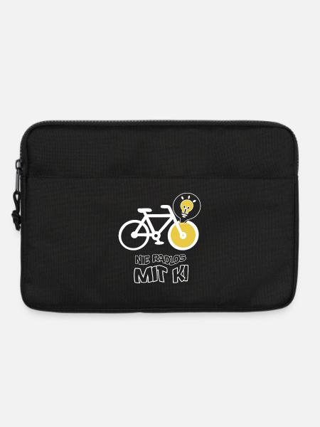 Creative bike with light bulb design - Laptop bag 13" - black