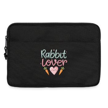 Colorful Rabbit and Carrot Love - Laptop bag 13" - black - Front