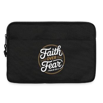 Faith Over Fear Psalm 56 3 Christian Saying - Laptop bag 13" - black - Front