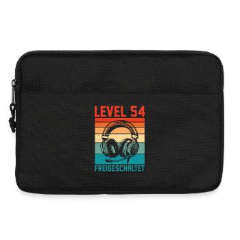 54th Birthday Men Gamer Level 54 Unlocked - Laptop bag 13" - black - Front