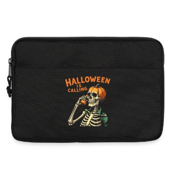 Halloween Totenschädel mit Kürbis - Laptoptasche 13" - Schwarz - Vorne