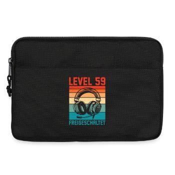 59. Geburtstag Männer Gamer Level 59 Unlocked - Laptoptasche 13" - Schwarz - Vorne