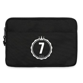 7_wappen_krone- - Sacoche pour ordinateur portable 13 pouces - noir - Devant