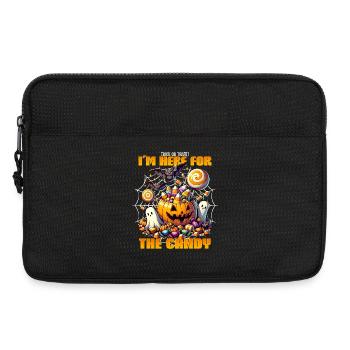 Je suis ici pour les bonbons – Halloween Trick or Treat - Sacoche pour ordinateur portable 13 pouces - noir - Devant
