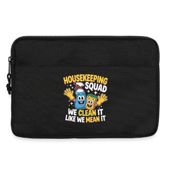 Conception de nettoyage amusante - Sacoche pour ordinateur portable 13 pouces - noir - Devant