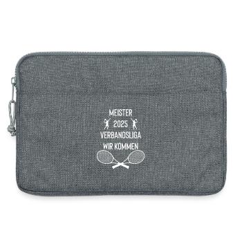 Tennis Match Motivation 2025 - Laptop bag 13" - heather grey - Front