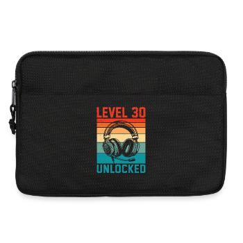 30 Years Unlock Level - 30th Anniversary Gamer - Laptoptasche 13" - Schwarz - Vorne