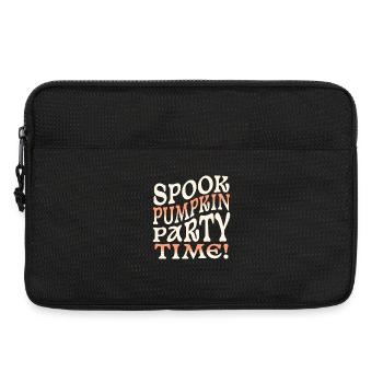 Spooky pumpkin party time - Laptop bag 13" - black - Front