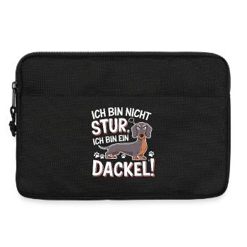  Ich Bin Nicht Stur Ich Bin Ein Dackel Lustiger - Laptoptasche 13" - Schwarz - Vorne