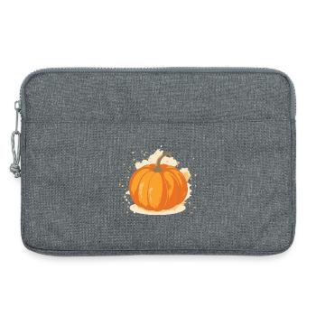 Pumpkin Illustration Vintage Autumn - Laptop bag 13" - heather grey - Front